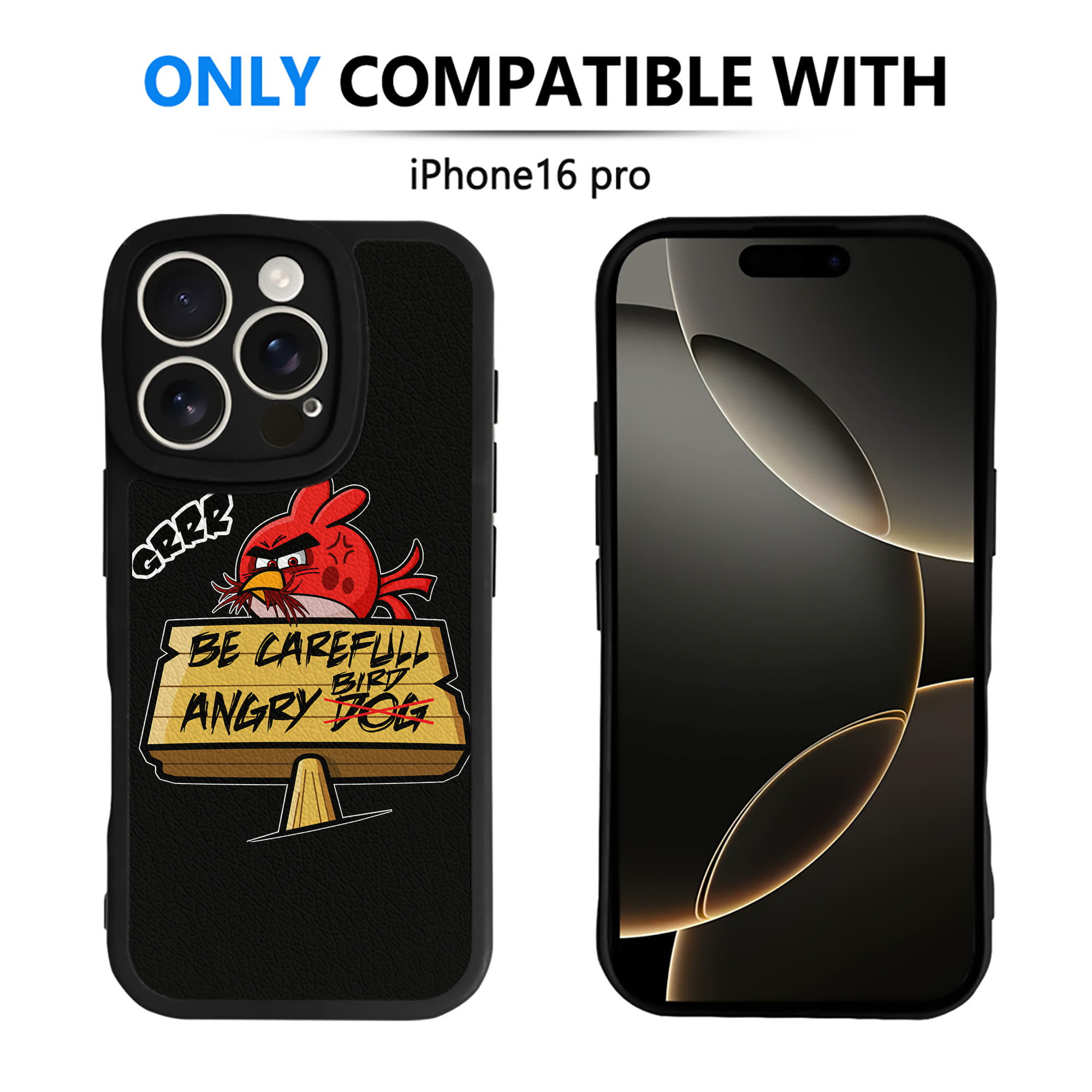 （画像用） Angry Birds アングリーバード 【iPhone 16シリーズ対応】シリコンスマホケース（レザー調） 材質：シリコン